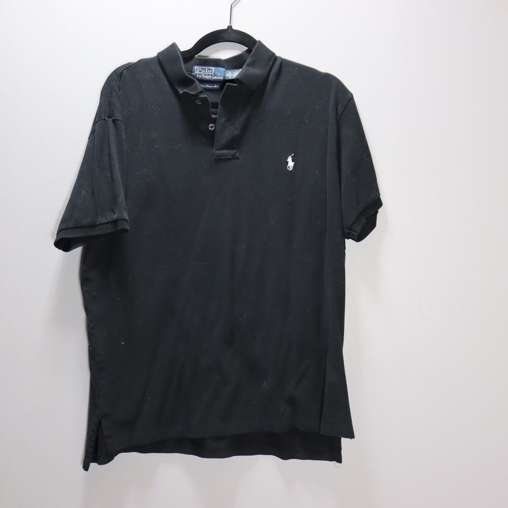 Polo Ralph Lauren Black Polo Shirt XL Classic‎ Preppy Minimalist